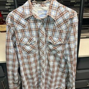 Wrangler Men's 20x Competition Advanced Comfort Pearl Snap Western Shirt - Med